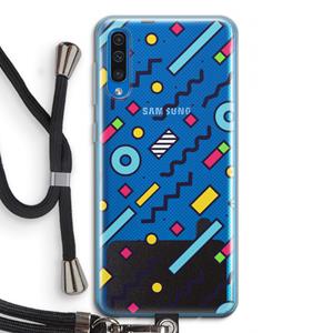 CaseCompany 8-bit N°8: Samsung Galaxy A50 Transparant Hoesje met koord