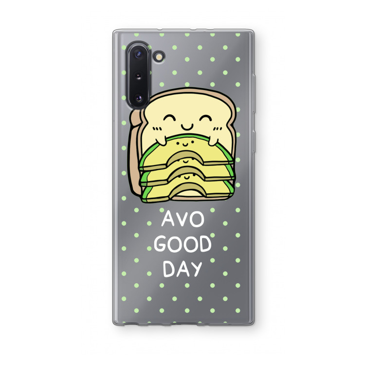 CaseCompany Avo Good Day: Samsung Galaxy Note 10 Transparant Hoesje