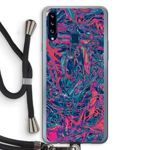 CaseCompany Sleeping Dreams: Samsung Galaxy A20s Transparant Hoesje met koord