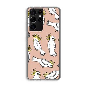 CaseCompany Papegaai: Samsung Galaxy S21 Ultra Transparant Hoesje