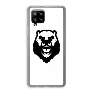 CaseCompany Angry Bear (white): Samsung Galaxy A42 5G Transparant Hoesje