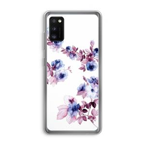 CaseCompany Waterverf bloemen: Samsung Galaxy A41 Transparant Hoesje