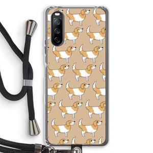 CaseCompany Doggy: Sony Sony Xperia 10 III Transparant Hoesje met koord