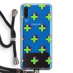 CaseCompany 8-bit N°10: Samsung Galaxy A50 Transparant Hoesje met koord