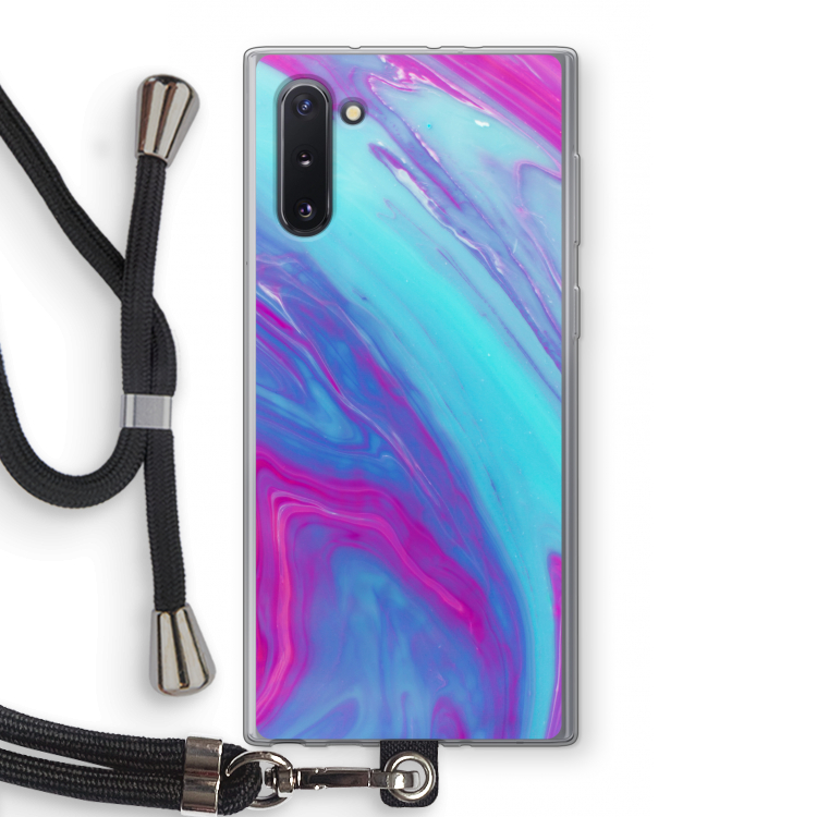 CaseCompany Zweverige regenboog: Samsung Galaxy Note 10 Transparant Hoesje met koord