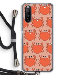 CaseCompany Krab: Sony Sony Xperia 10 III Transparant Hoesje met koord