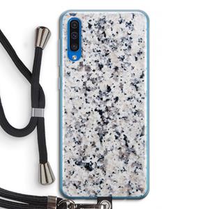 CaseCompany Gespikkelde marmer: Samsung Galaxy A50 Transparant Hoesje met koord