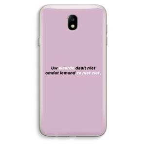 CaseCompany uw waarde daalt niet: Samsung Galaxy J7 (2017) Transparant Hoesje
