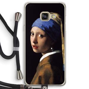CaseCompany The Pearl Earring: Samsung Galaxy A3 (2016) Transparant Hoesje met koord