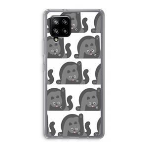 CaseCompany Cats: Samsung Galaxy A42 5G Transparant Hoesje