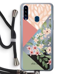 CaseCompany Sweet heaven geometrics: Samsung Galaxy A20s Transparant Hoesje met koord