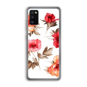 CaseCompany Roosjes: Samsung Galaxy A41 Transparant Hoesje