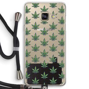CaseCompany Weed: Samsung Galaxy A3 (2016) Transparant Hoesje met koord