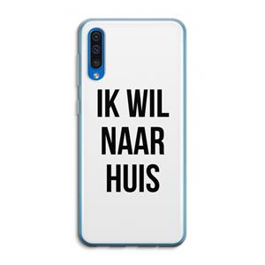 CaseCompany Ik wil naar huis: Samsung Galaxy A50 Transparant Hoesje