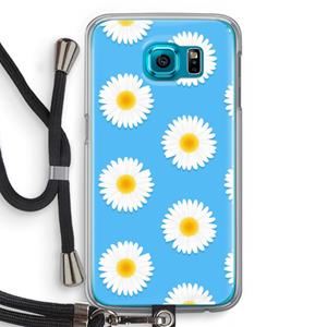 CaseCompany Margrietjes: Samsung Galaxy S6 Transparant Hoesje met koord
