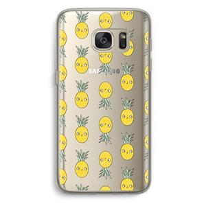 CaseCompany Ananas: Samsung Galaxy S7 Transparant Hoesje