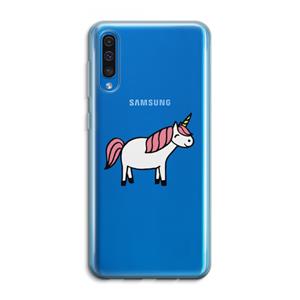 CaseCompany Eenhoorn: Samsung Galaxy A50 Transparant Hoesje
