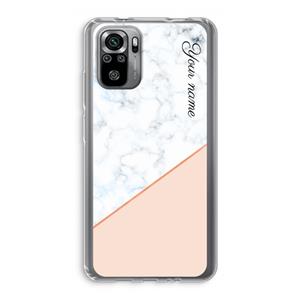 CaseCompany Marmer in stijl: Xiaomi Redmi Note 10S Transparant Hoesje