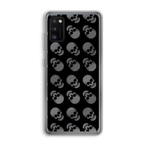 CaseCompany Musketon Skulls: Samsung Galaxy A41 Transparant Hoesje