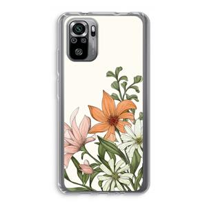 CaseCompany Floral bouquet: Xiaomi Redmi Note 10S Transparant Hoesje