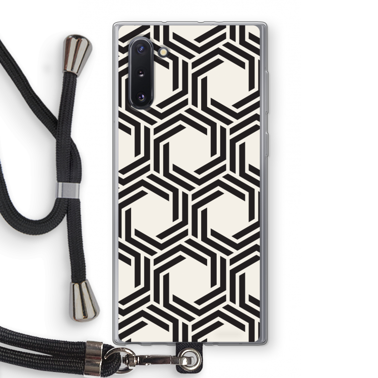 CaseCompany Geometrisch patroon: Samsung Galaxy Note 10 Transparant Hoesje met koord