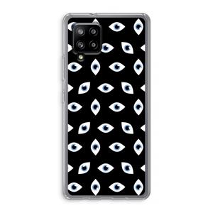 CaseCompany Eyes pattern: Samsung Galaxy A42 5G Transparant Hoesje