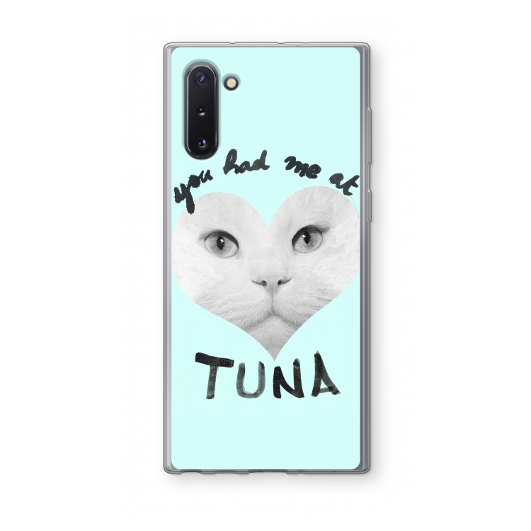 CaseCompany You had me at tuna: Samsung Galaxy Note 10 Transparant Hoesje