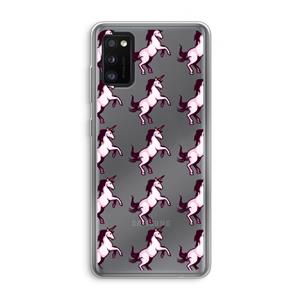 CaseCompany Musketon Unicorn: Samsung Galaxy A41 Transparant Hoesje