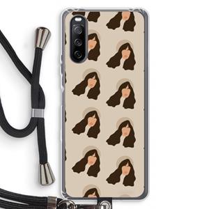CaseCompany Bonjour mon amour: Sony Sony Xperia 10 III Transparant Hoesje met koord