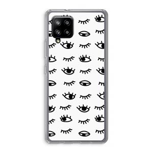CaseCompany Eye pattern #2: Samsung Galaxy A42 5G Transparant Hoesje