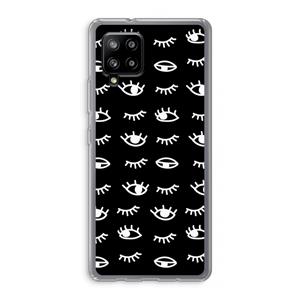 CaseCompany Eye pattern #3: Samsung Galaxy A42 5G Transparant Hoesje