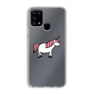 CaseCompany Eenhoorn: Samsung Galaxy M31 Transparant Hoesje