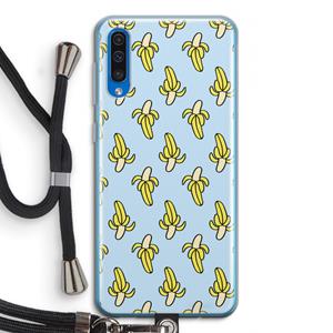 CaseCompany Bananas: Samsung Galaxy A50 Transparant Hoesje met koord