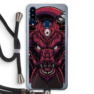 CaseCompany Hell Hound and Serpents: Samsung Galaxy A20s Transparant Hoesje met koord
