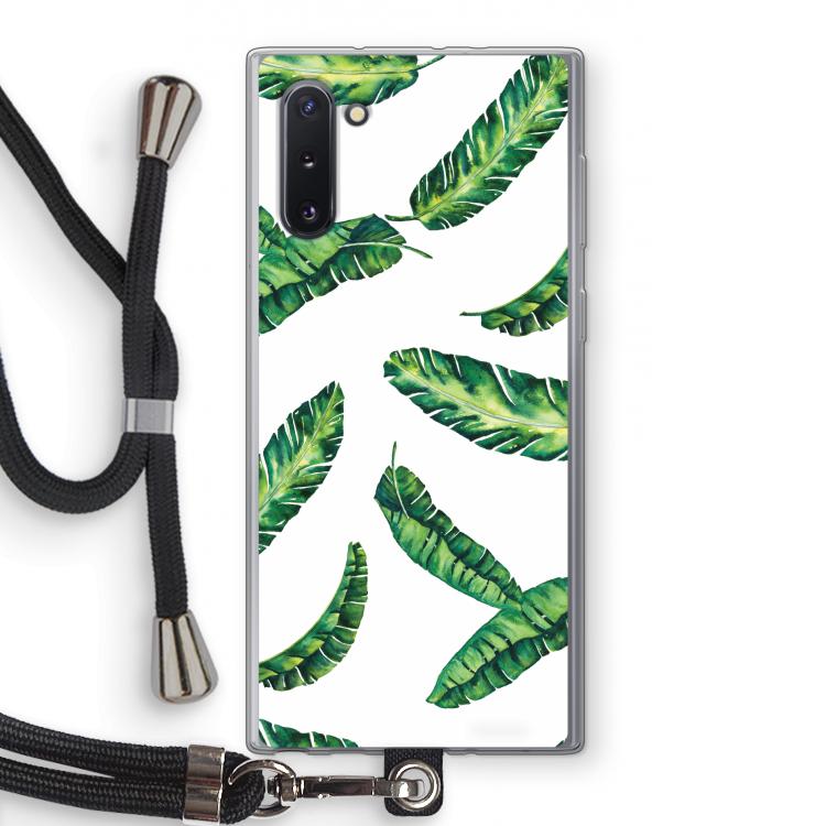 CaseCompany Lange bladeren: Samsung Galaxy Note 10 Transparant Hoesje met koord