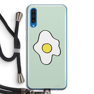 CaseCompany Spiegelei: Samsung Galaxy A50 Transparant Hoesje met koord