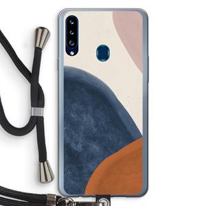 CaseCompany Geo #1: Samsung Galaxy A20s Transparant Hoesje met koord