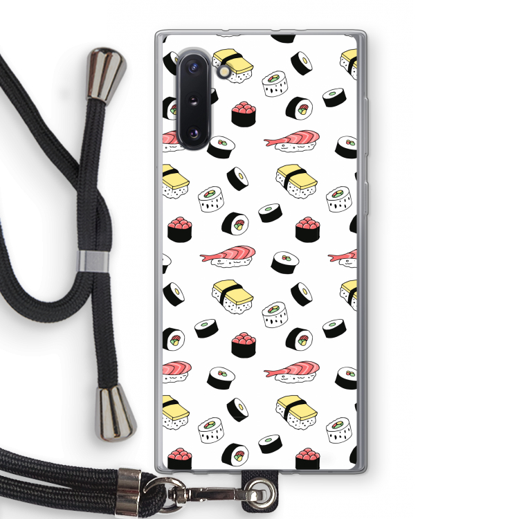 CaseCompany Sushi time: Samsung Galaxy Note 10 Transparant Hoesje met koord