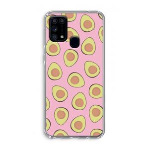 CaseCompany Dancing avocados: Samsung Galaxy M31 Transparant Hoesje