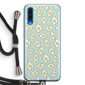 CaseCompany Spiegeleitjes: Samsung Galaxy A50 Transparant Hoesje met koord