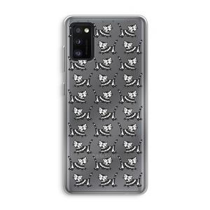 CaseCompany Zwarte poes: Samsung Galaxy A41 Transparant Hoesje