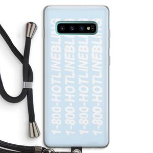 CaseCompany Hotline bling blue: Samsung Galaxy S10 Plus Transparant Hoesje met koord