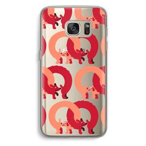 CaseCompany Dogs: Samsung Galaxy S7 Transparant Hoesje