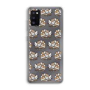 CaseCompany Slapende poes: Samsung Galaxy A41 Transparant Hoesje