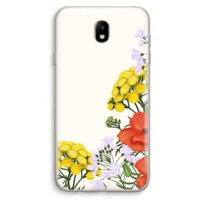 CaseCompany Wilde bloemen: Samsung Galaxy J7 (2017) Transparant Hoesje