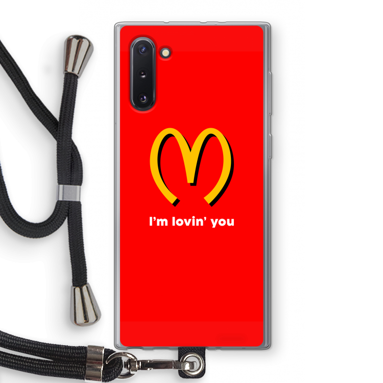 CaseCompany I'm lovin' you: Samsung Galaxy Note 10 Transparant Hoesje met koord