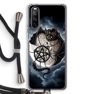CaseCompany Volle maan: Sony Sony Xperia 10 III Transparant Hoesje met koord