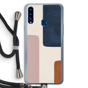 CaseCompany Geo #5: Samsung Galaxy A20s Transparant Hoesje met koord