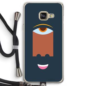 CaseCompany Mono M: Samsung Galaxy A3 (2016) Transparant Hoesje met koord