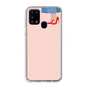 CaseCompany High heels: Samsung Galaxy M31 Transparant Hoesje